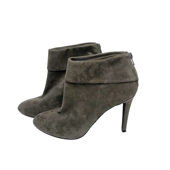 ABOUND Womens Faux Suede Zip Up High Heel Ankle Boots Almond Toe Gray Size 10M - Picture 6 of 6